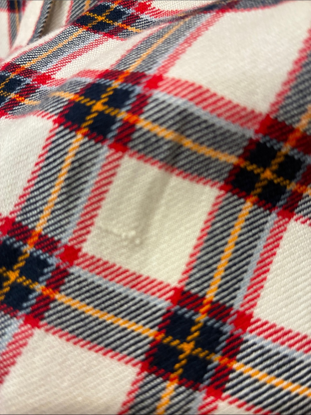 Abercrombie & Fitch Dark Blue Plaid Button Up Fall Top - Picture 7 of 7
